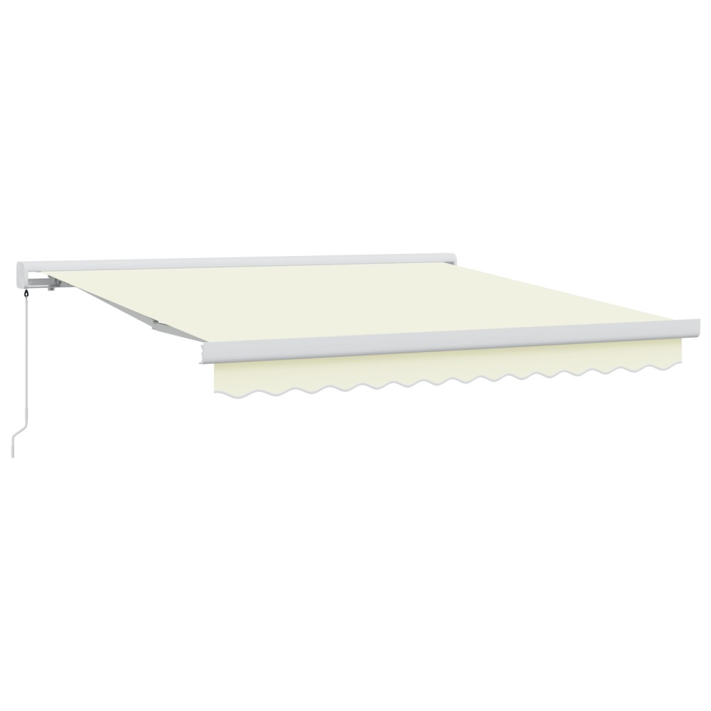 vidaXL Cortina Retractabilă Crem 300 x 250 cm Material textil, Metal