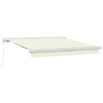 vidaXL Cortina Retractabilă Crem 300 x 250 cm Material textil, Metal