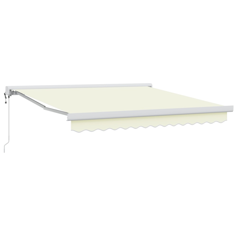 vidaXL Cortina Retractabilă Crem 300 x 250 cm Material textil, Metal