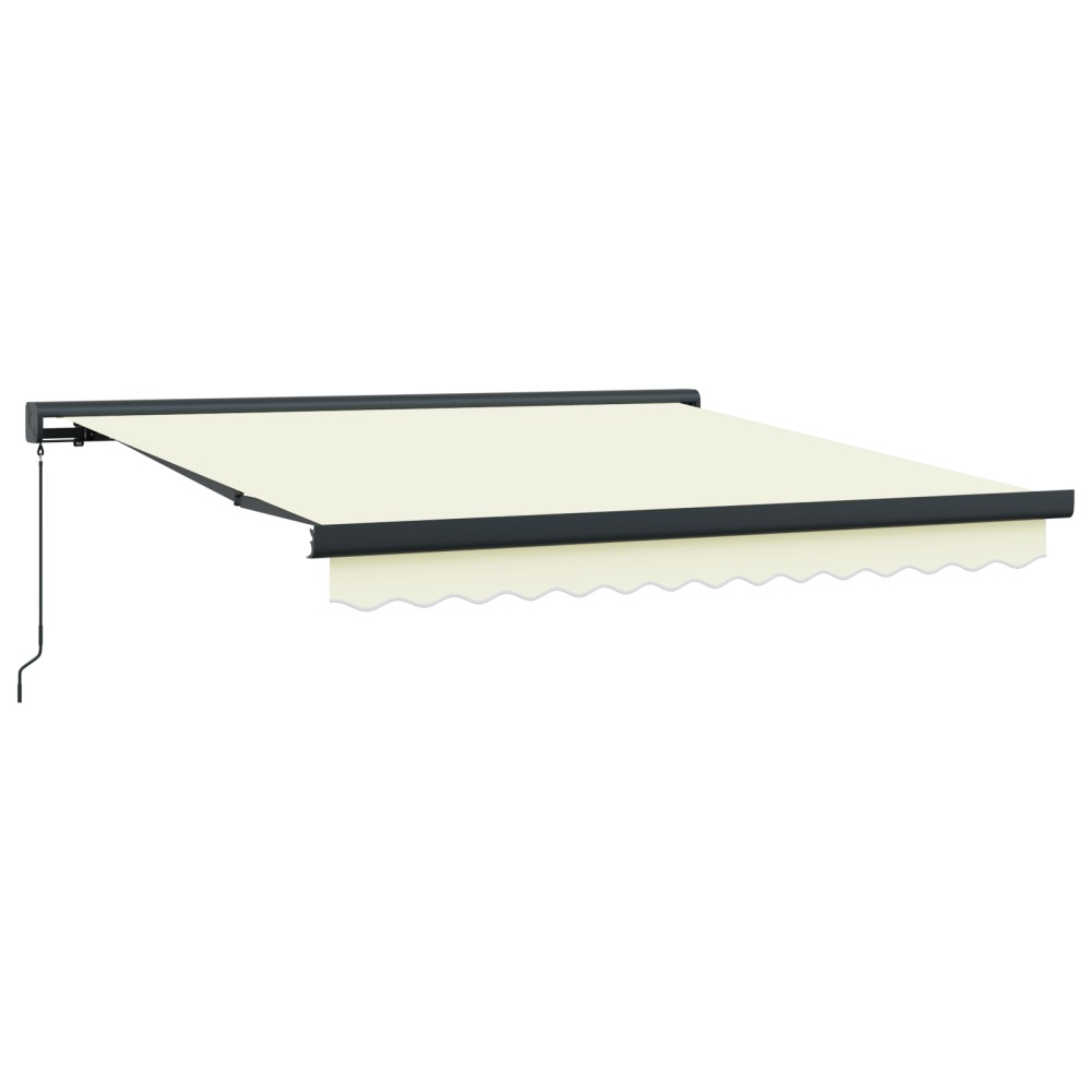 vidaXL Cortina Retractabilă Crem 300 x 250 cm Material textil, Metal