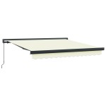 vidaXL Cortina Retractabilă Crem 300 x 250 cm Material textil, Metal