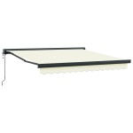 vidaXL Cortina Retractabilă Crem 300 x 250 cm Material textil, Metal