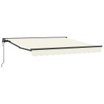 vidaXL Cortina Retractabilă Crem 300 x 250 cm Poliester și metal