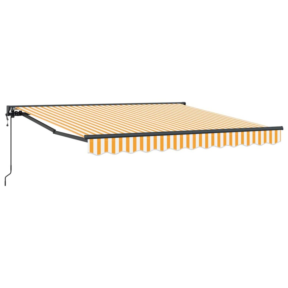 vidaXL Cortina Retractabilă Galben și alb 300x250 cm țesătură