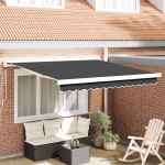 vidaXL Cortina Retractabilă Antracit 300 x 250 cm