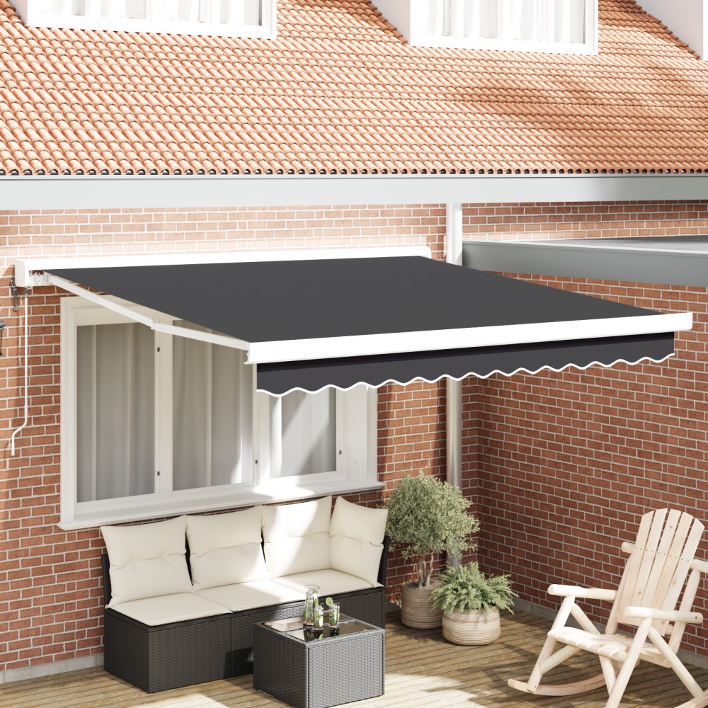 vidaXL Cortina Retractabilă Manual Antracit 300 x 250 cm