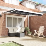 vidaXL Cortina Retractabilă Manual Antracit 300 x 250 cm vidaXL Cortina Retractabilă Manual Antracit 300 x 250 cm