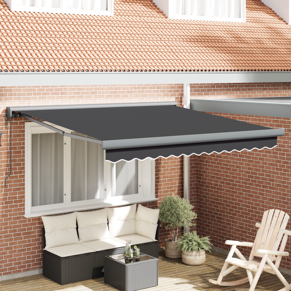 vidaXL Cortina Retractabilă Manual Antracit 300 x 250 cm