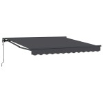vidaXL Cortina Retractabilă Antracit 300 x 250 cm Poliester și metal