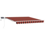 vidaXL Cortina Retractabilă Manual portocaliu și maro 300 x 250 cm