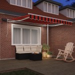 vidaXL Cortina Retractabilă Manual portocaliu și maro 300 x 250 cm