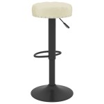 vidaXL Scaune de bar, 2 buc., crem, catifea vidaXL Scaune de bar, 2 buc., crem, catifea
