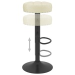 vidaXL Scaune de bar, 2 buc., crem, catifea vidaXL Scaune de bar, 2 buc., crem, catifea
