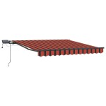 vidaXL Cortina Retractabilă portocaliu și maro 300 x 250 cm țesătură