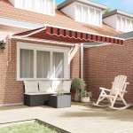 vidaXL Viața XL Marchează Manual Retractabil Portocalie și Maro, 300x250 cm