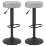vidaXL Scaune de bar, 2 buc., gri , catifea vidaXL Scaune de bar, 2 buc., gri , catifea