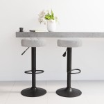 vidaXL Scaune de bar, 2 buc., gri , catifea vidaXL Scaune de bar, 2 buc., gri , catifea