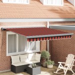 vidaXL Cortina Retractabilă Portocalie și maro 300 x 250 cm