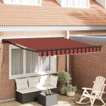 vidaXL Cortina Retractabilă Manual Portocaliu și negru 300 x 250 cm