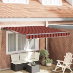 vidaXL Cortina Retractabilă Portocaliu și negru 300 x 250 cm