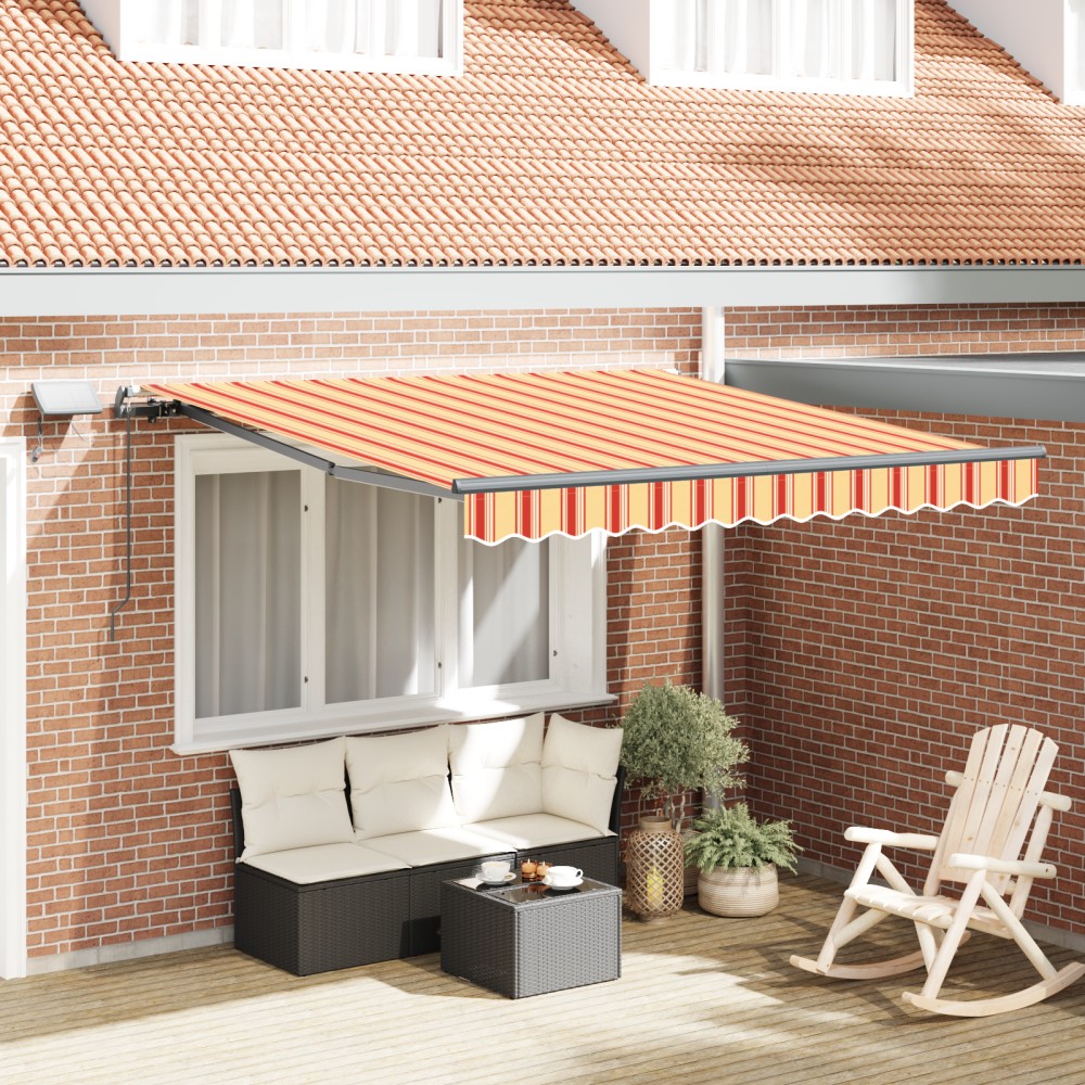 vidaXL Cortina Retractabilă galben și portocaliu 300 x 250 cm țesătură