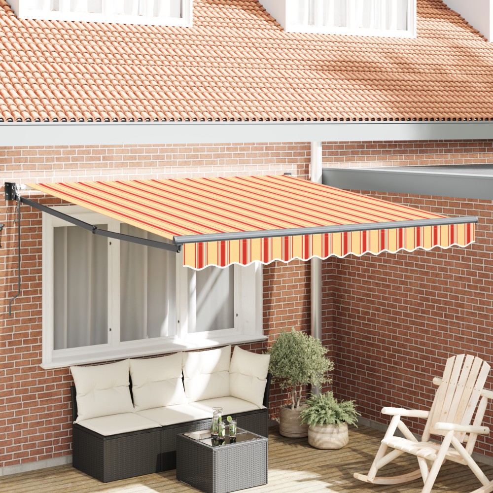 vidaXL Pânză Retractabilă Galbenă și Portocalie 300 x 250 cm