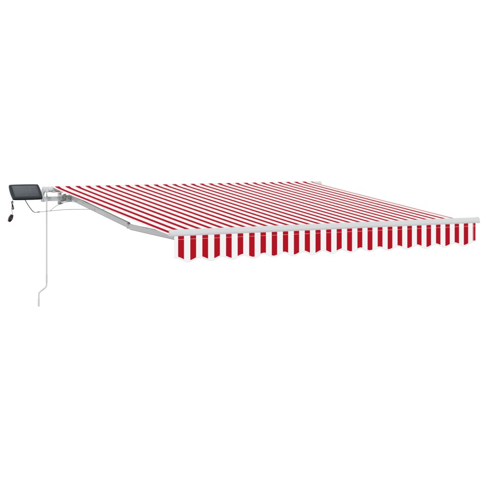 vidaXL Cortina Retractabilă with Manual 300 x 250 cm Roșu și alb