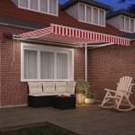 vidaXL Cortina Retractabilă with Manual 300 x 250 cm Roșu și alb vidaXL Cortina Retractabilă with Manual 300 x 250 cm Roșu și alb