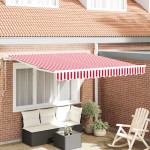 vidaXL Cortina Retractabilă 300 x 250 cm Roșu și alb