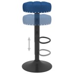 vidaXL Scaune de bar, 2 buc., albastru, catifea vidaXL Scaune de bar, 2 buc., albastru, catifea