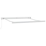 vidaXL Cortina Retractabilă Roșu și Alb 300 x 250 cm Stofă și Metal