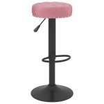 vidaXL Scaune de bar, 2 buc., roz, catifea vidaXL Scaune de bar, 2 buc., roz, catifea