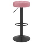 vidaXL Scaune de bar, 2 buc., roz, catifea vidaXL Scaune de bar, 2 buc., roz, catifea