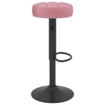 vidaXL Scaune de bar, 2 buc., roz, catifea vidaXL Scaune de bar, 2 buc., roz, catifea