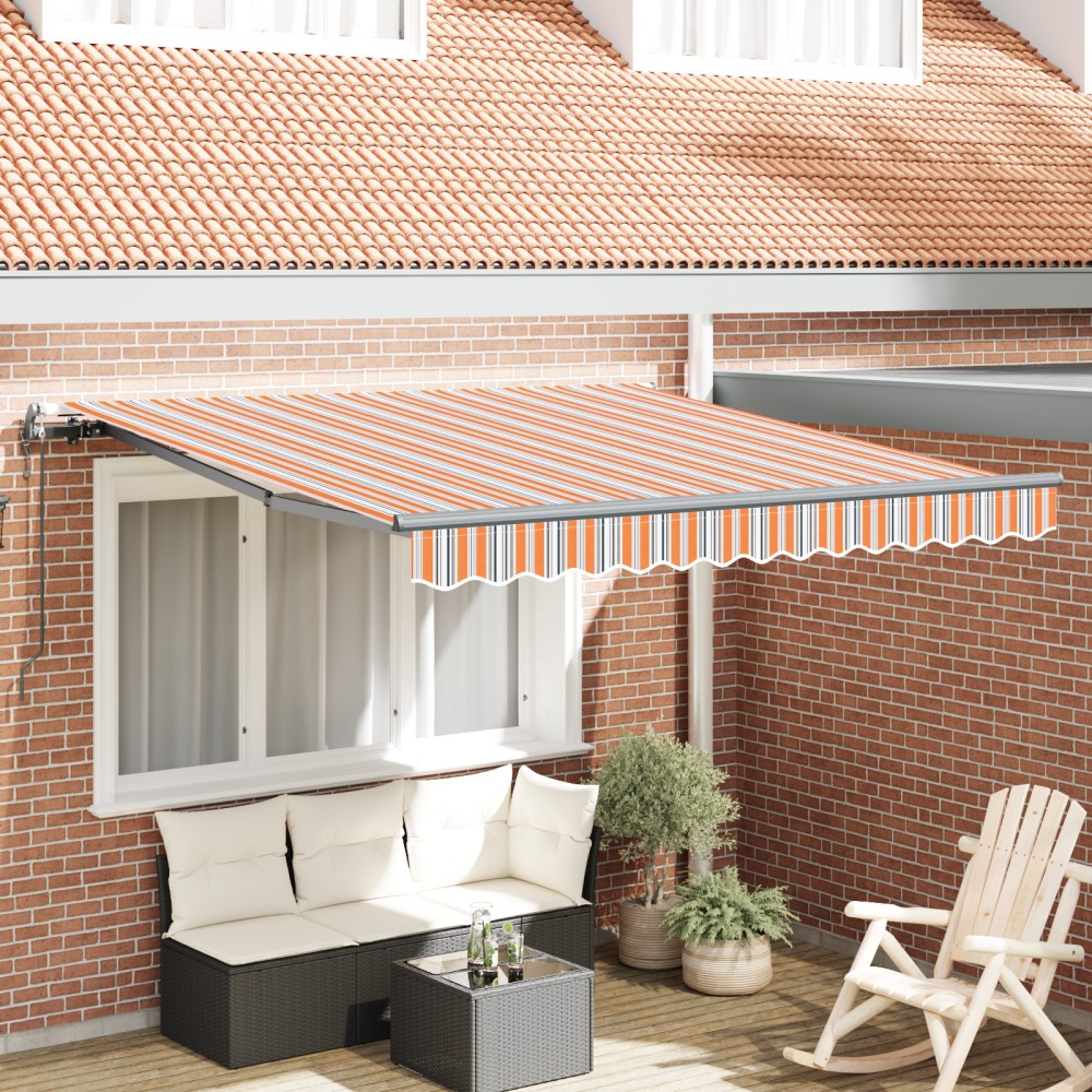 vidaXL Perdea Automată Retractabilă cu Dungi Colorate 300x250 cm
