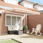 vidaXL Obreți retracțabil manual, cu dungi colorate, 300 x 250 cm vidaXL Obreți retracțabil manual, cu dungi colorate, 300 x 250 cm