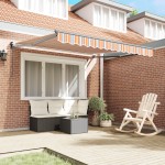 vidaXL Pergolă Retractabilă Manuală cu Dungi Multicolore 300x250 cm vidaXL Pergolă Retractabilă Manuală cu Dungi Multicolore 300x250 cm