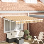 vidaXL Pergola Retractabilă Manuală Dungă Multicolor 300x250 cm vidaXL Pergola Retractabilă Manuală Dungă Multicolor 300x250 cm