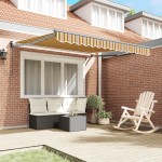 vidaXL Paravan Retractabil Manual cu Dungi Colorate 300x250 cm