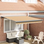 vidaXL Markă retractabilă automată, dungi multicolore, 300 x 250 cm