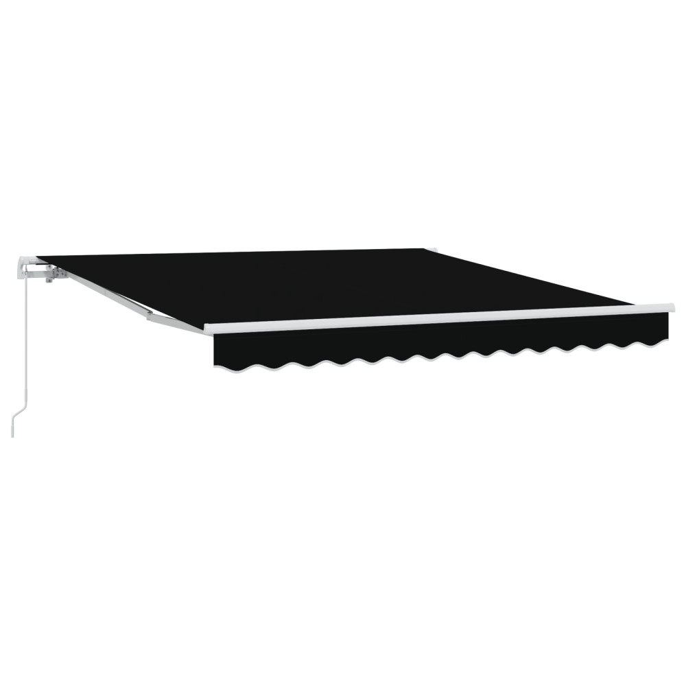 vidaXL Umbra manuală retractabilă neagră 300x250 cm