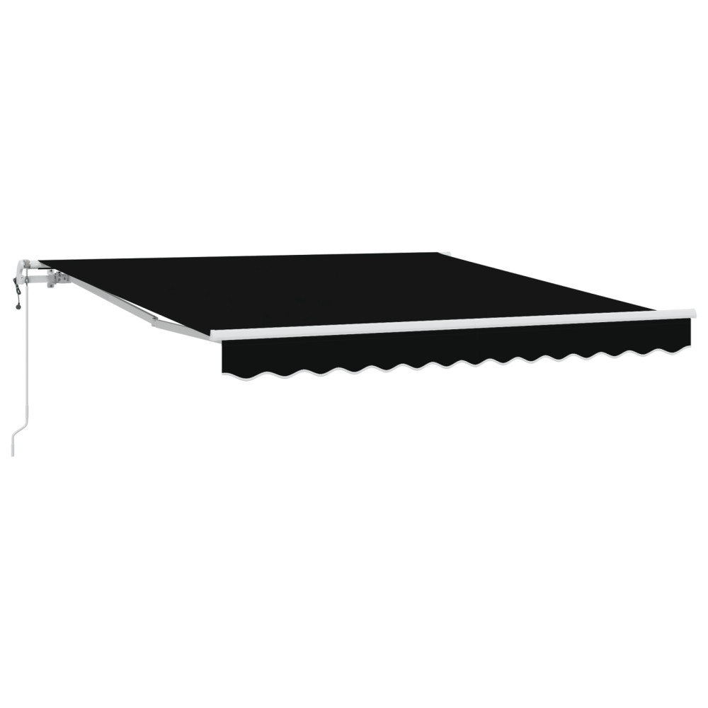 vidaXL Marchiză retractabilă neagră Negru 300 x 250 cm Negru