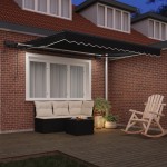 vidaXL Cortina Retractabilă Manual Negru 300 x 250 cm țesătură vidaXL Cortina Retractabilă Manual Negru 300 x 250 cm țesătură