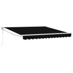 vidaXL Pergolă Retractabilă Automată Neagră 300 x 250 cm