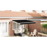vidaXL Pergolă Retractabilă Automată Neagră 300 x 250 cm