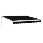 vidaXL Markiză Automată Retractabilă Neagră 300 x 250 cm