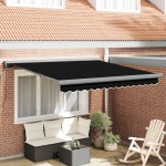 Marchiză manuală retractabilă neagră 300x250 cm Marchiză manuală retractabilă neagră 300x250 cm