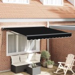 vidaXL Cortina Retractabilă Negru 300 x 250 cm Poliester și metal