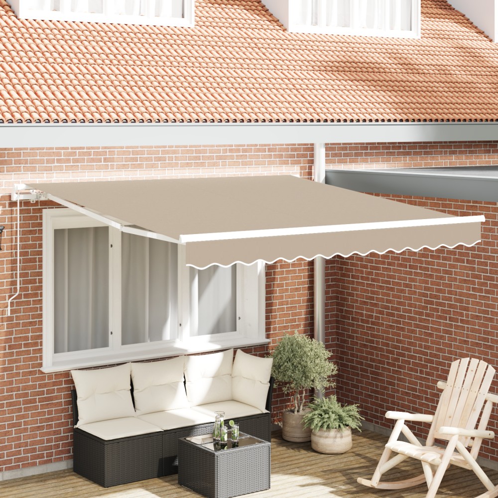 vidaXL Umbra Retractabilă Manuală Bej 300x250 cm de la