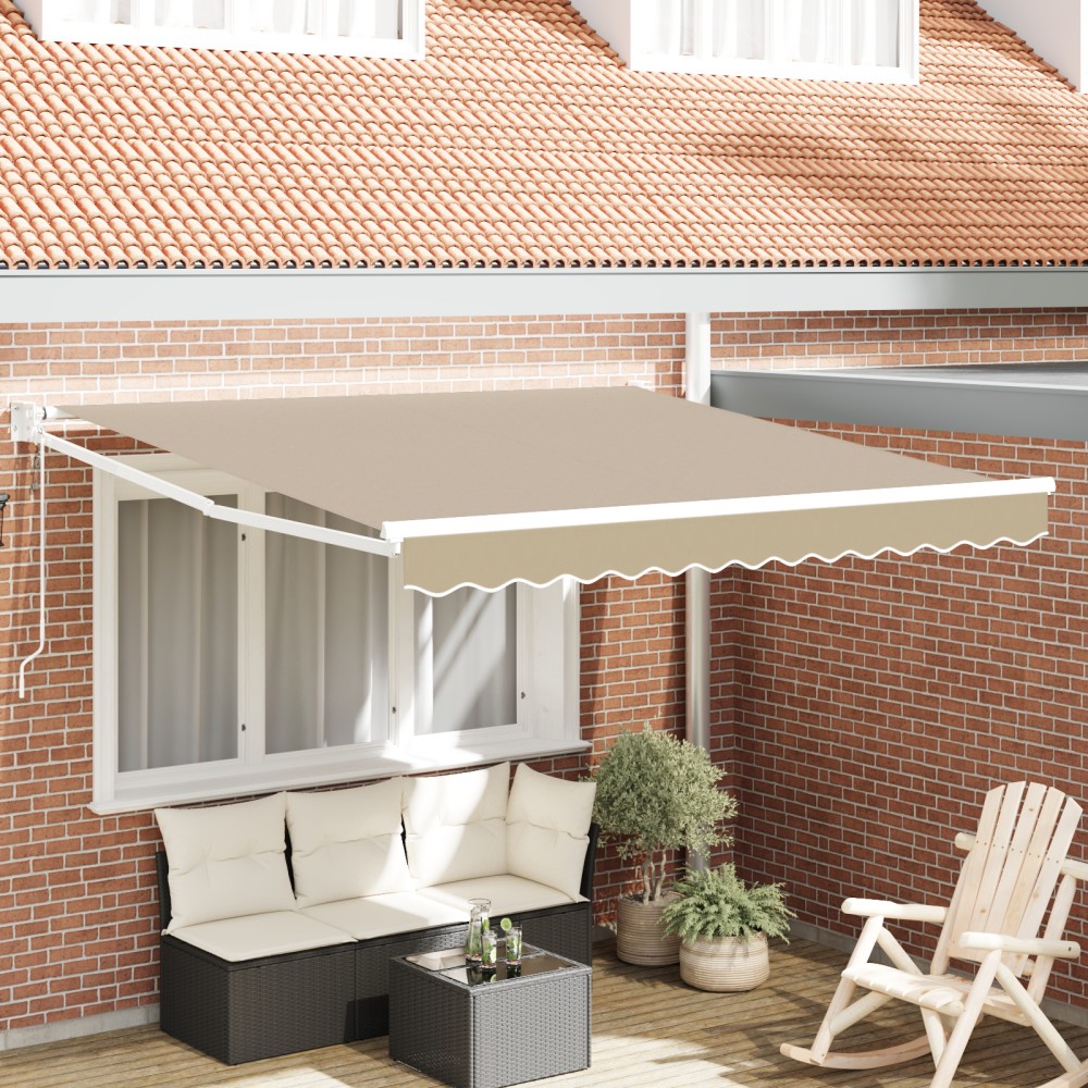 vidaXL Perdea Automată Retractabilă Bej 300x250 cm